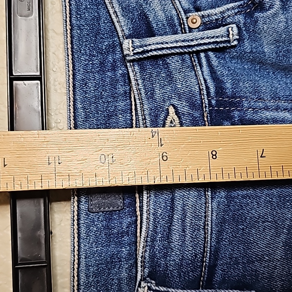 MOTHER Women's Blue Washed Flare Jeans - Picture 11 of 15